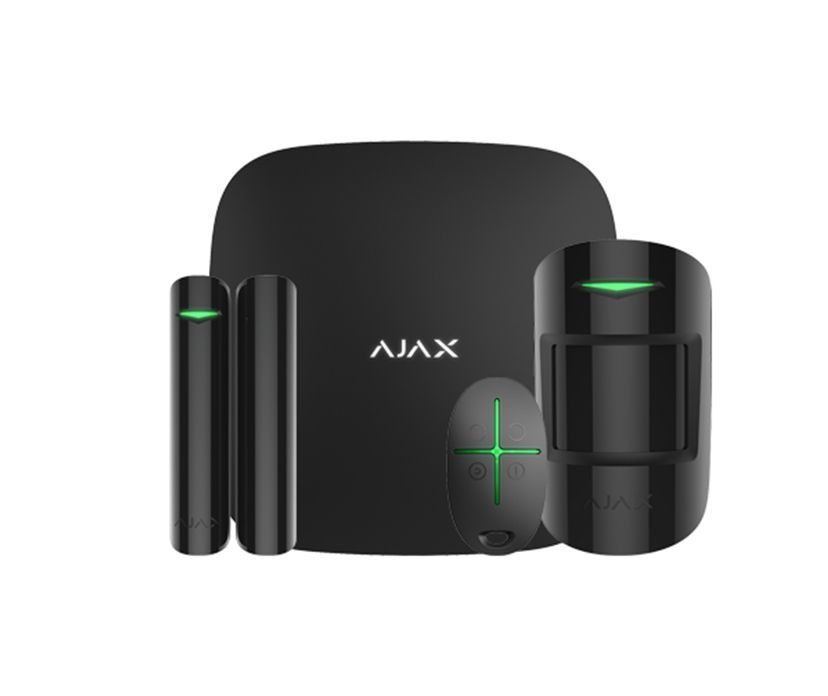 AJAX Hubkit, zwart, GSM/LAN hub, PIR, deurcontact, afstandsbediening