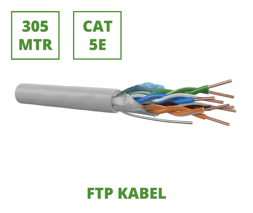 Indoor FTP kabel 305 mtr. CAT5E / afgeschermd