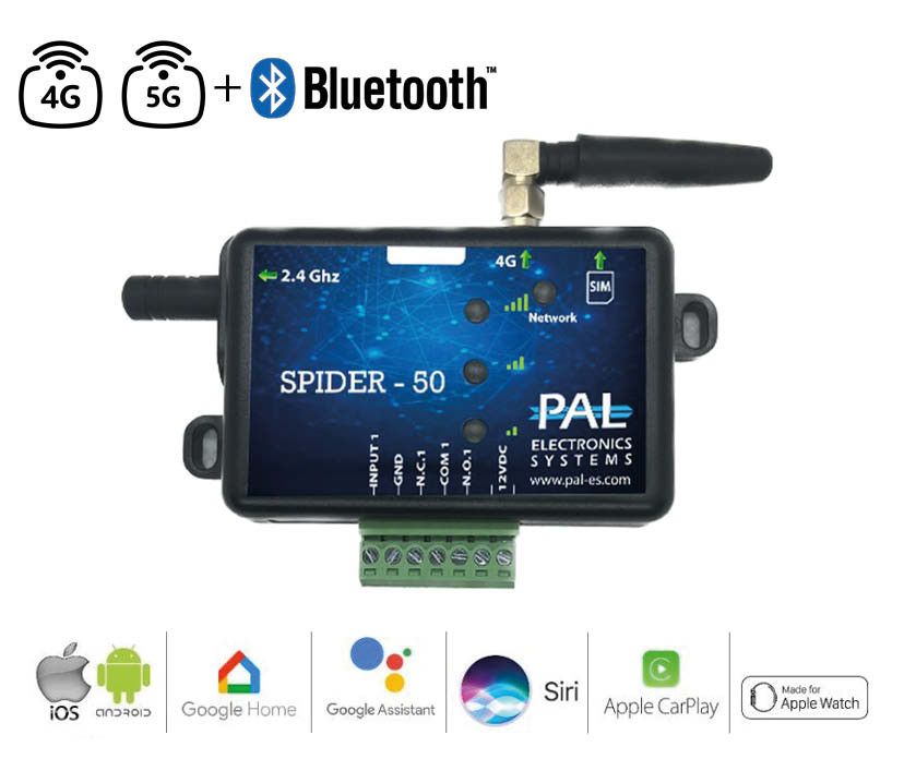 PAL SPIDER GSM / BLUETOOTH module, 1x output / 1x input, 50 gebruikers