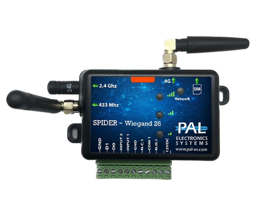 GSM module PAL SPIDER BT met ontvanger, 1x output / 1x WIEGAND input