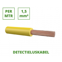 Detectieluskabel geel (per mtr.) met soepele kern 1,5 mm²