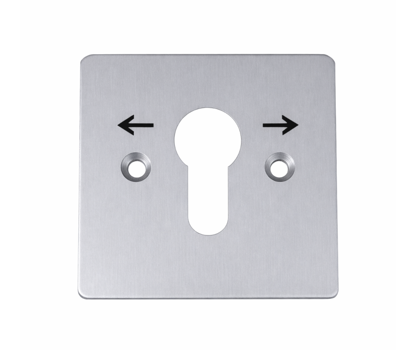 Frontplaat met pijlen links/rechts voor inbouw sleutelschakelaar 110016