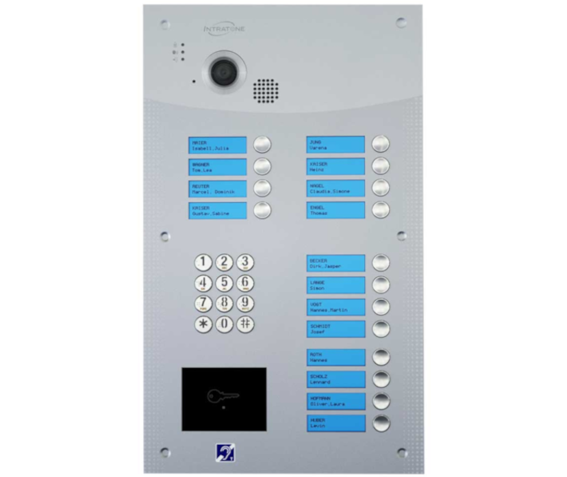DINA GSM video-intercom inbouw RVS, 16 beldrukkers, excl. 4G-IP module DINA GSM video-intercom inbouw RVS, 16 beldrukkers, excl. 4G-IP module