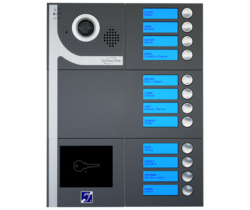 DINA GSM video-intercom opbouw, 12 beldrukkers, incl. 4G-IP module DINA GSM video-intercom opbouw, 12 beldrukkers, incl. 4G-IP module