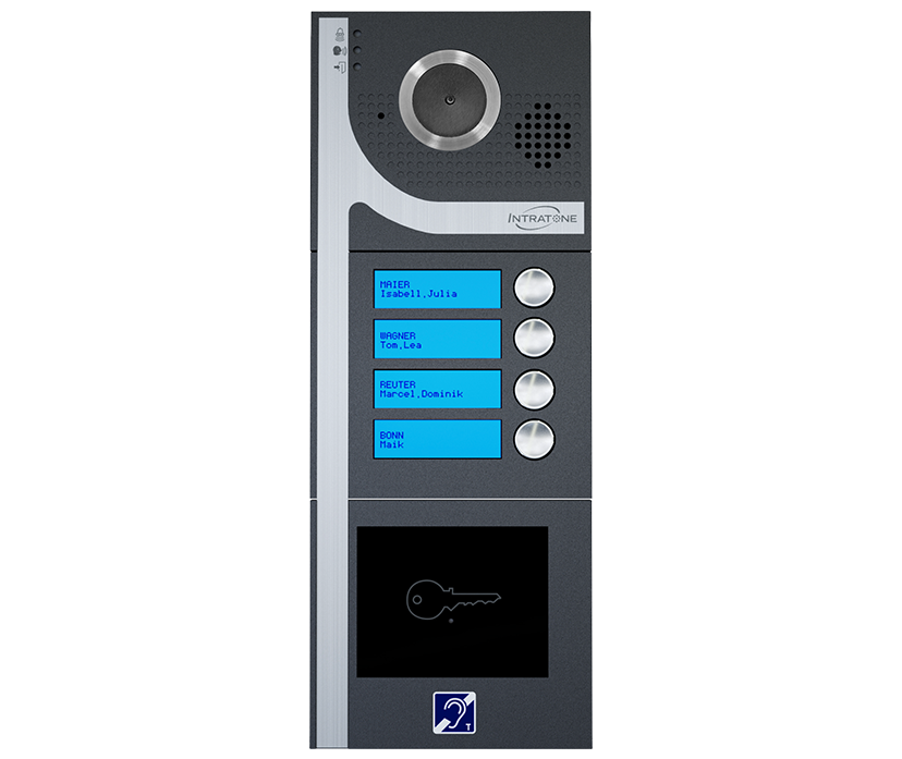 DINA GSM video-intercom opbouw, 4 beldrukkers, incl. 4G-IP module DINA GSM video-intercom opbouw, 4 beldrukkers, incl. 4G-IP module