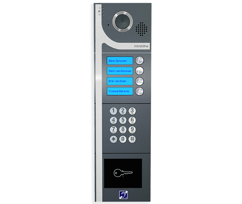 DINA GSM video-intercom opbouw, codepaneel, 4 beldrukkers, incl. 4G-IP module