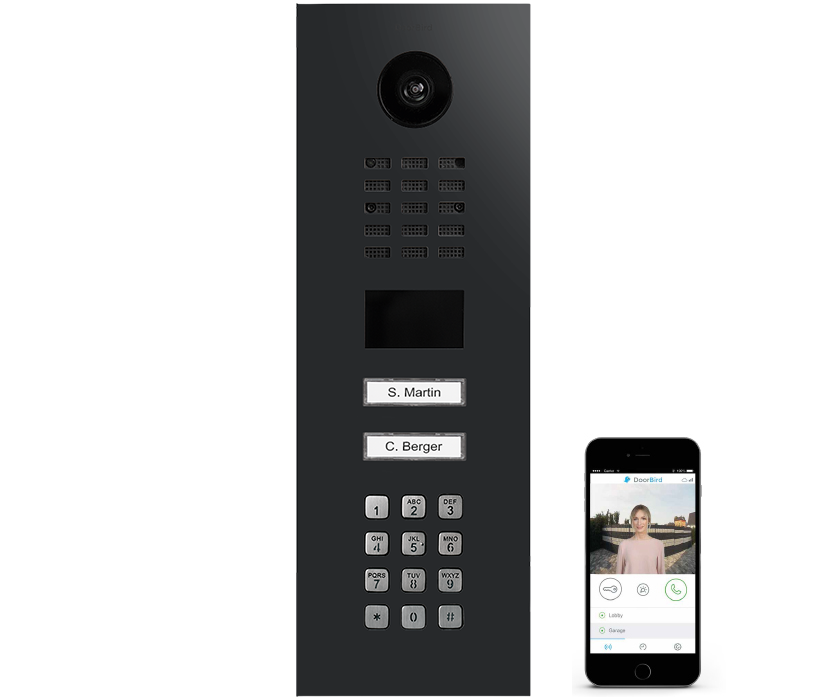 DoorBird D2102KV IP videofoon in grafiet zwart RVS