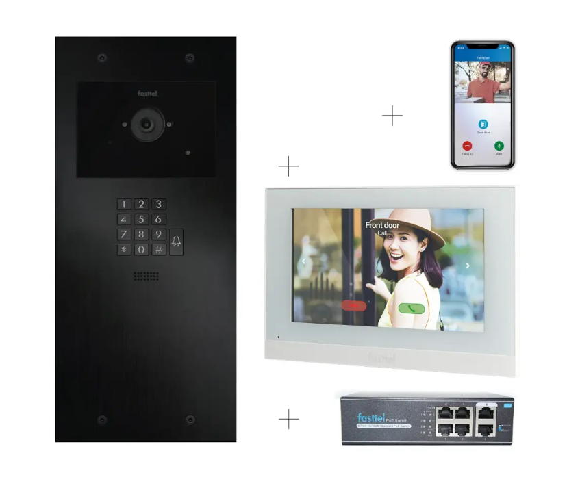 Fasttel video intercom met codepaneel Fasttel video intercom met codepaneel
