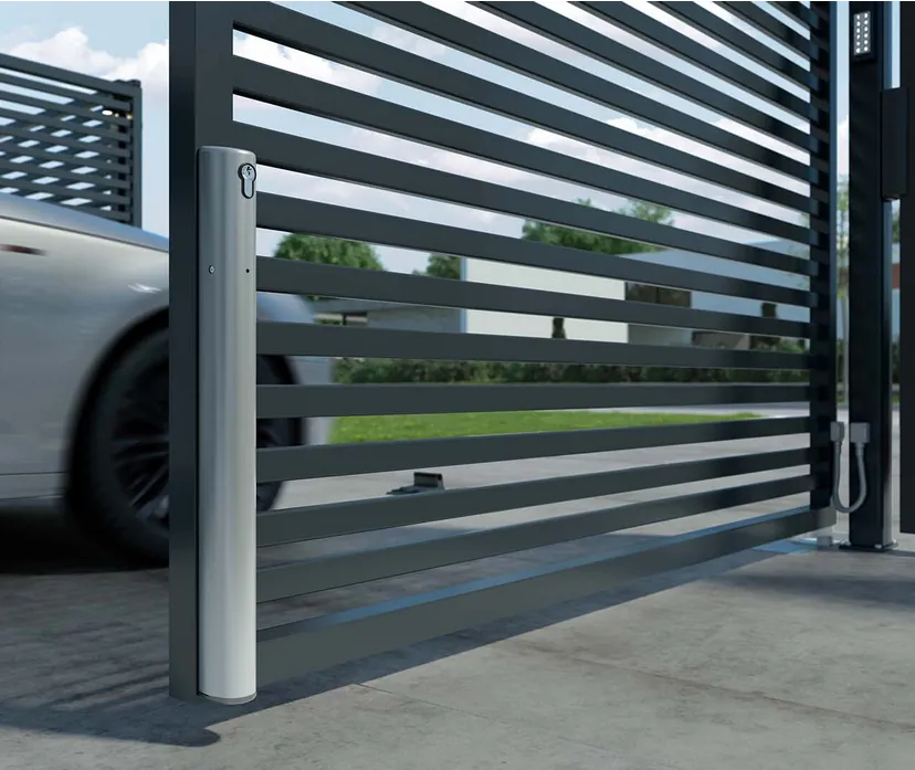 Locinox elektrische grondgrendel ELECTRADROP-R-P - zilver op draaipoort