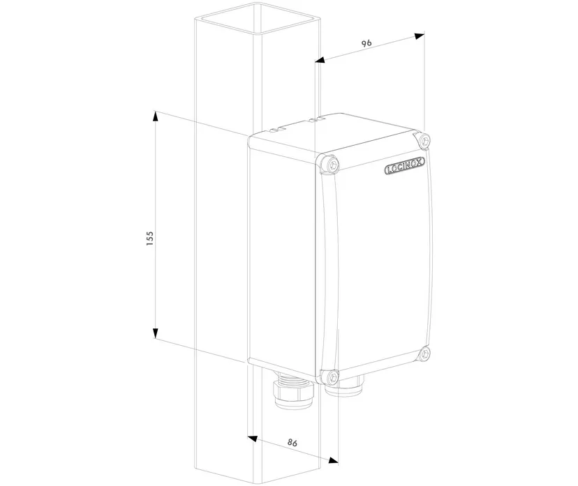 Afmetingen Locinox PB-1 POWERBOX Behuizing – Zwart