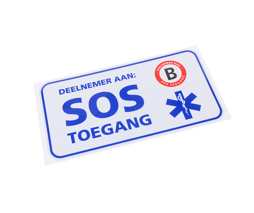 Sticker SOS Toegang Sticker SOS Toegang