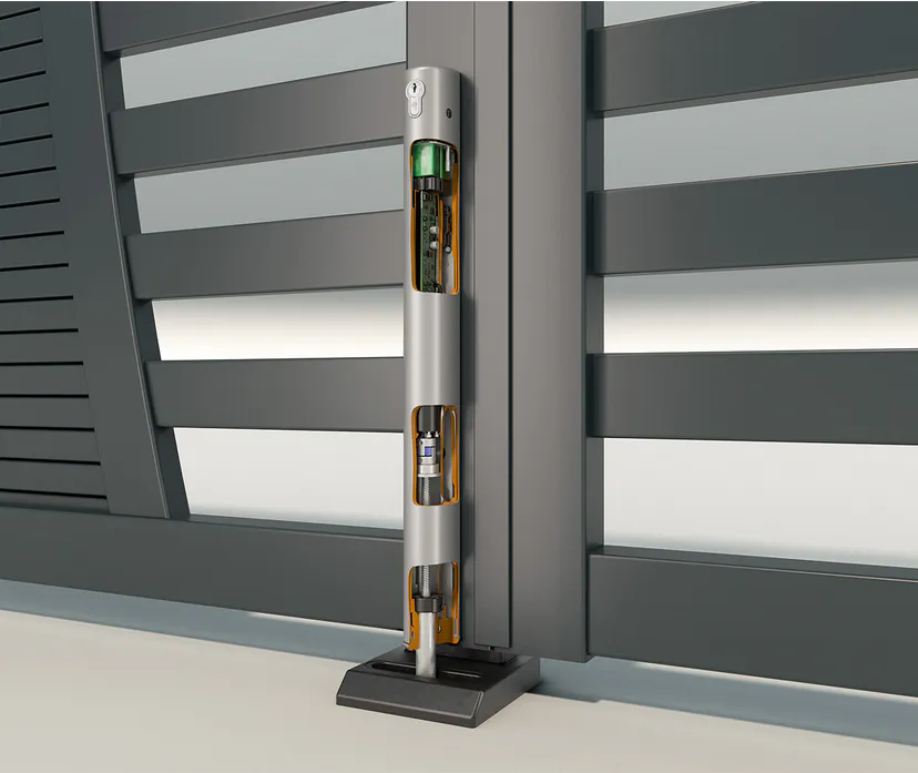 Technisch: Locinox elektrische grondgrendel ELECTRADROP-R-P - zilver