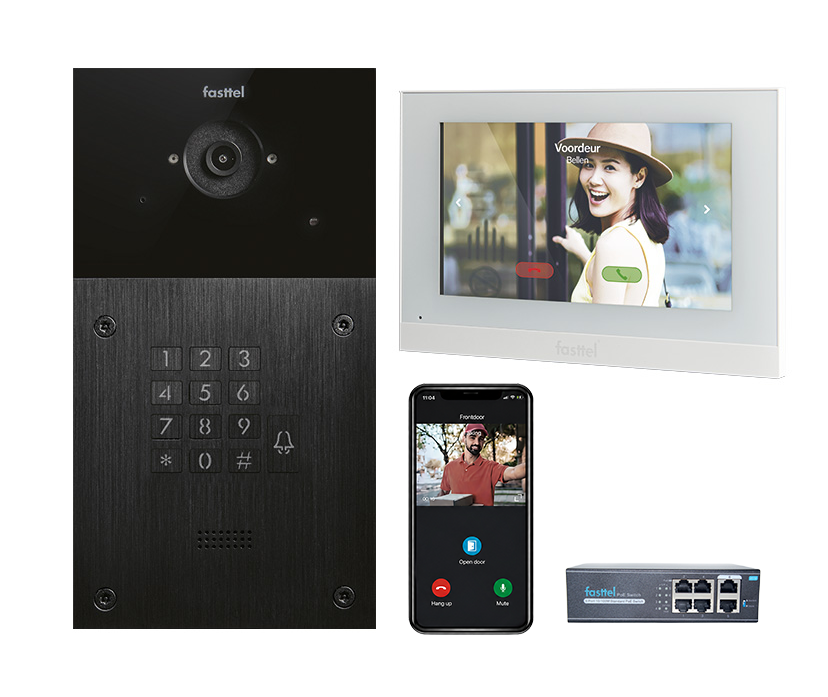Fasttel video intercom met codepaneel Fasttel video intercom met codepaneel