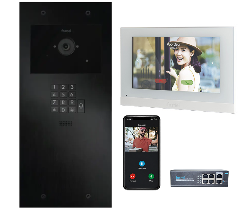 Fasttel video intercom met codepaneel Fasttel video intercom met codepaneel