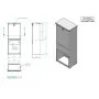 Straatkast RVS RAL 9005 incl. sokkel - middel