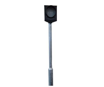 Verkeerslicht 230V Twin Color LED op flespaal 1600 mm hoog verzinkt