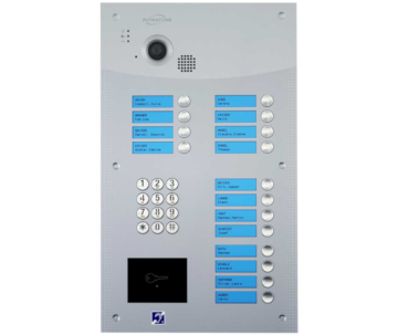 DINA GSM video-intercom inbouw RVS, 16 beldrukkers, excl. 4G-IP module