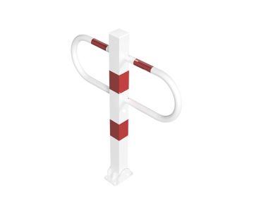 Parkeerbeugel rood/wit, met europrofielcilinder