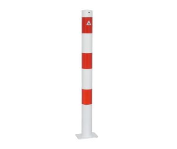 Parkeerpaal rond 76 mm, met voetplaat