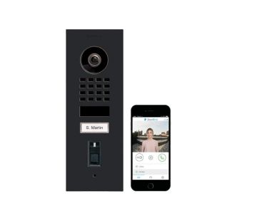 DoorBird IP videofoonset D1101FV inbouw RVS GRAFIET ZWART, vingerscanner
