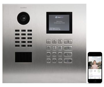 DoorBird IP videofoonset D21DKH RVS, display, codepaneel