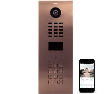 DoorBird IP videofoonset D2201KV RVS BRONS-FINISH , 1 drukknop, codepaneel