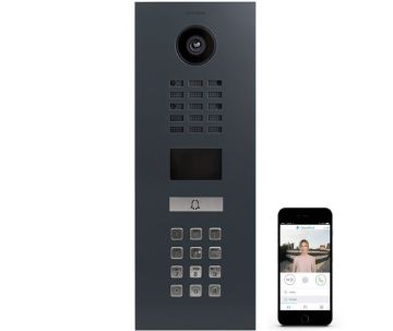 DoorBird IP videofoonset D2201KV RVS RAL7016, 1 drukknop, codepaneel