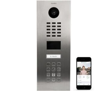 DoorBird IP videofoonset D2201KV RVS, 1 drukknop, codepaneel