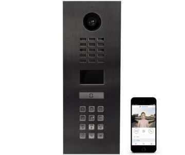 DoorBird IP videofoonset D2201KV RVS TITANIUM-FINISH, 1 drukknop, codepaneel