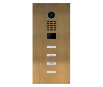 Outlet: DoorBird IP videofoonset D2104V ECHT GEBORSTELD MESSING, 4 drukknoppen