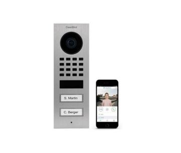 DoorBird IP videofoonset D1102V opbouw RVS, 2 drukknoppen
