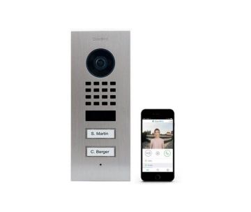 DoorBird IP videofoonset D1102V inbouw RVS, 2 drukknoppen