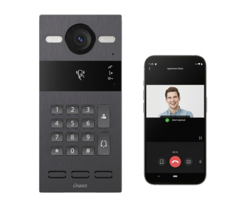 Video intercom IP DNAKE S213KSB zwart, 1 drukknop, codepaneel