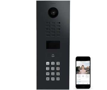 DoorBird IP videofoonset D2101KV RVS GRAFIET ZWART , 1 drukknop, codepaneel