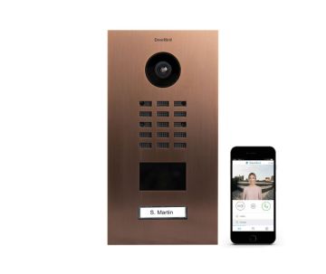 DoorBird IP videofoonset D2101V RVS BRONS-FINISH