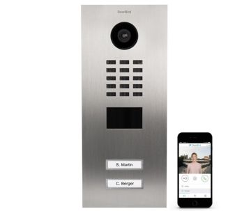 DoorBird IP videofoonset D2102V RVS, 2 drukknoppen