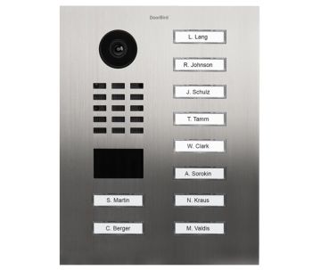 DoorBird IP videofoonset D2110V inbouw RVS, 10 drukknoppen