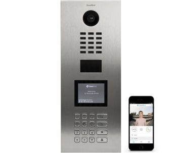 DoorBird IP videofoonset D21DKV RVS, display, codepaneel