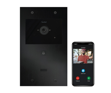 Video intercom IP Fasttel FT600VK-M zwart, 1 drukknop