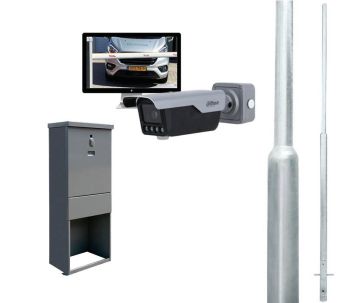 Kentekencamera set met 1 camera, mast en straatkast