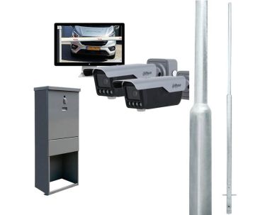 Kentekencamera set met 2 camera's, mast en straatkast