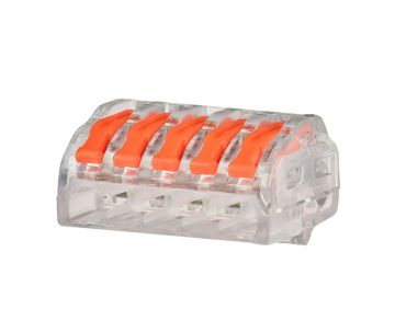 Transparante lasklem universeel 5-voudig 0,5-4 mm², 20 stuks