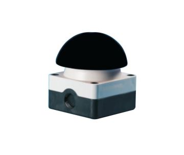 Paddestoel drukknop zwart
