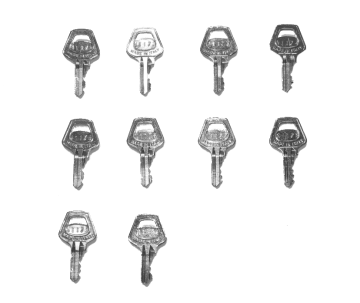 Set sleutels BENINCA code 1171 t/m 1180 (10 stuks)