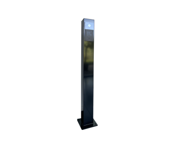 Aanmeldzuil Fasttel RAL9005 1300x140x80 mm