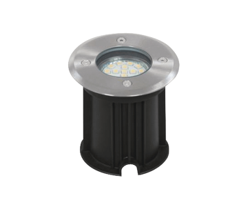 LED grondspot 3 W geborsteld RVS rond
