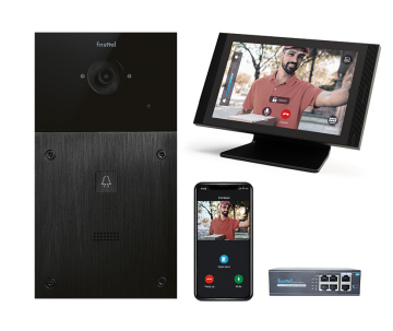 Video intercomset IP Fasttel, 1 knop met luxe binnenpost