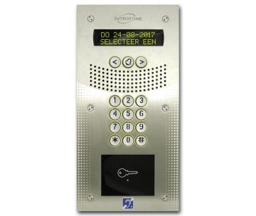 VISIO V4 GSM video-intercom RVS met display, codepaneel en proximitylezer
